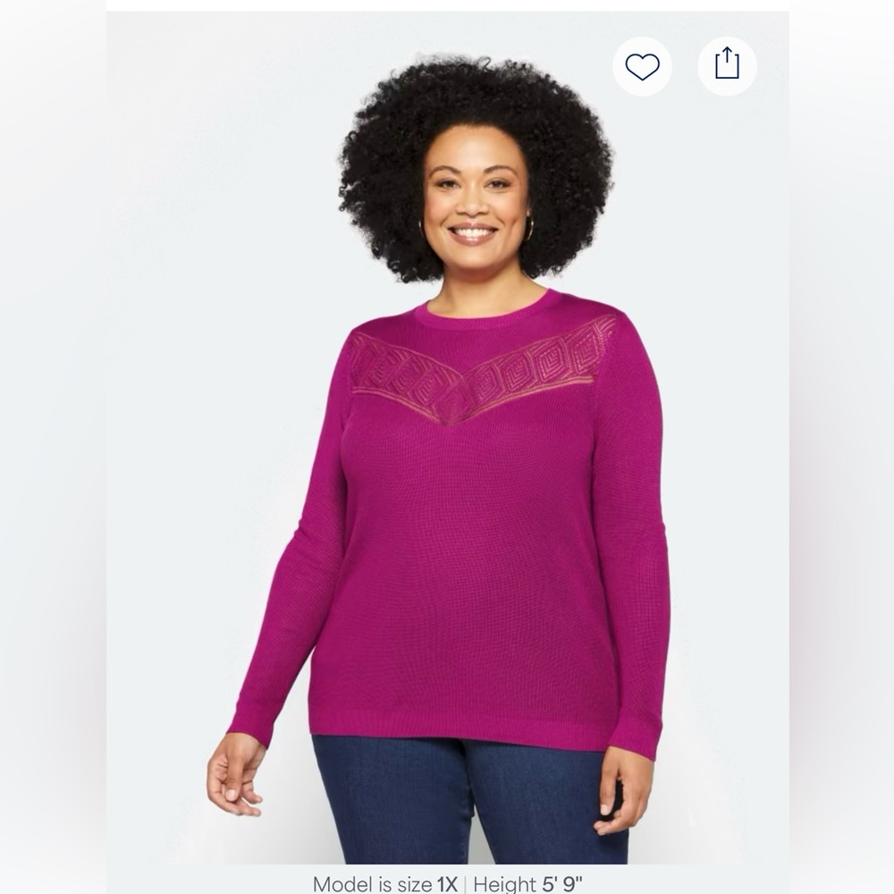Women's Daniel Rainn Dark Pink Sweater - Picture 2 of 8